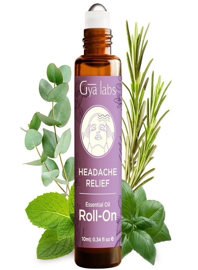 Gya Labs Headache Relief Essential Oil Roll On - Portable Soothing Comfort for Your Head - Blend with Spearmint, Rosemary & Eucalyptus, Natural Aromatherapy, Alcohol Free (0.34 Fl Oz) - Image 1